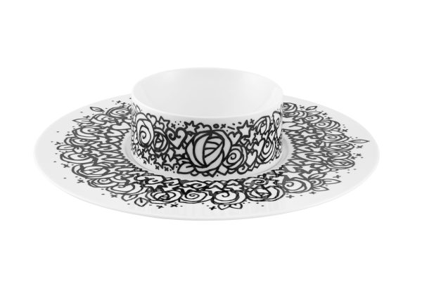 ASSIETTE + COUPE LITTLE ROSES