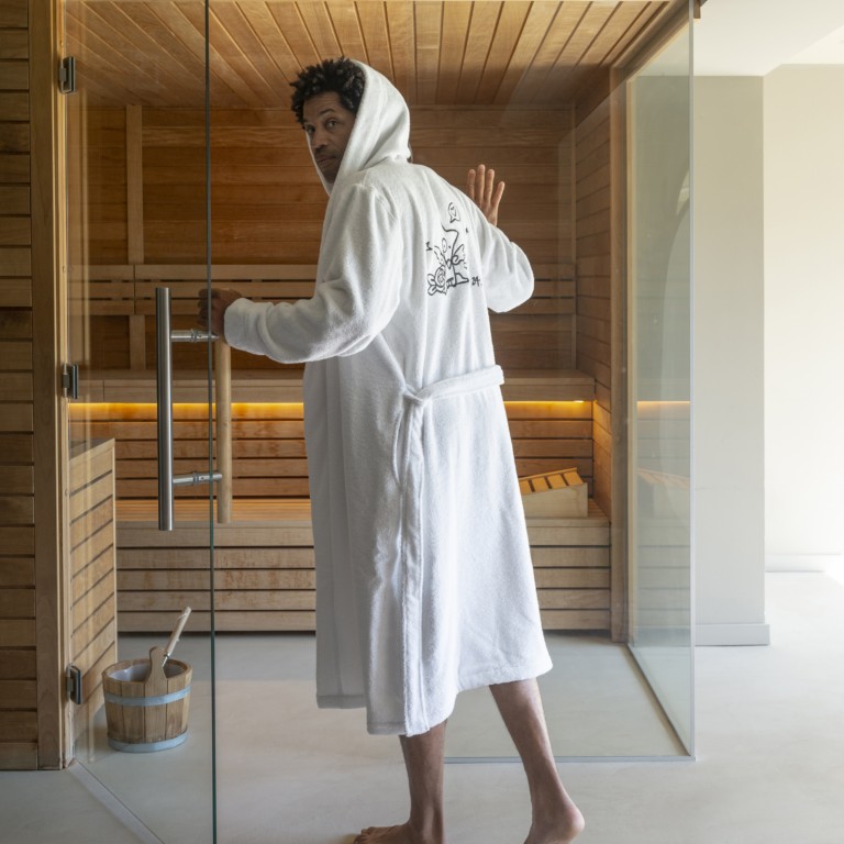 Peignoir homme coton XL – Carré Blanc & Jake – Image 3