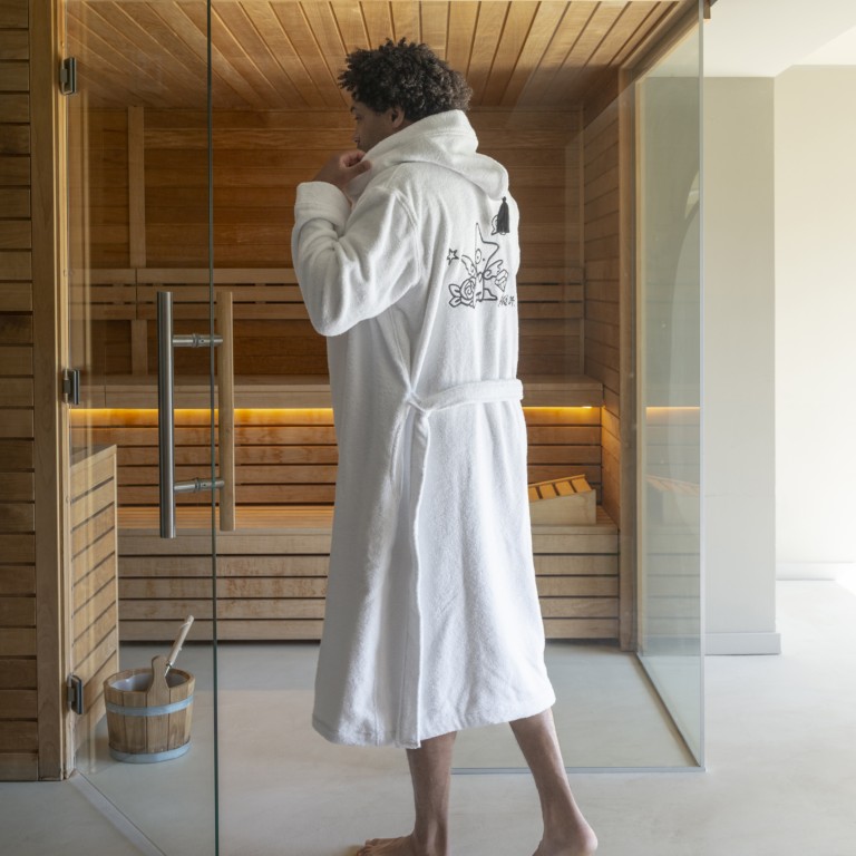 Peignoir homme coton XL – Carré Blanc & Jake – Image 4