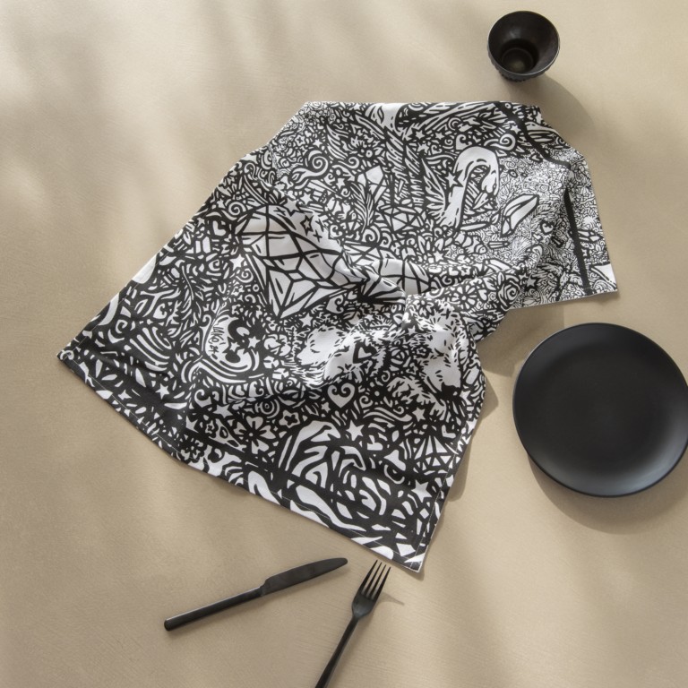 Torchons noir 50 x 70cm – Carré Blanc & Jake – Image 2