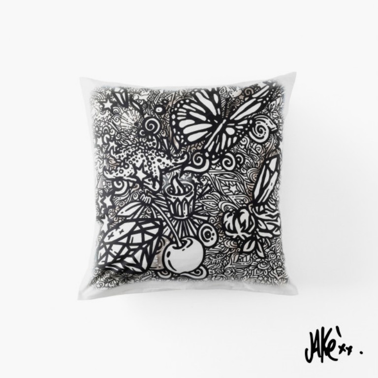 Housse de coussin 45 x 45 cm - Carré Blanc & Jake – Image 3