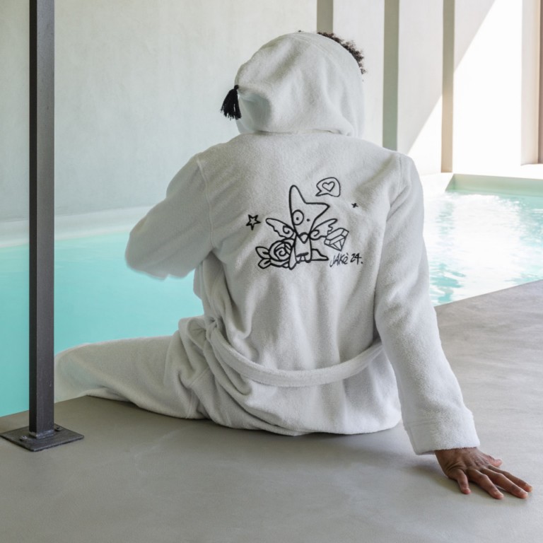 Peignoir homme coton XL – Carré Blanc & Jake